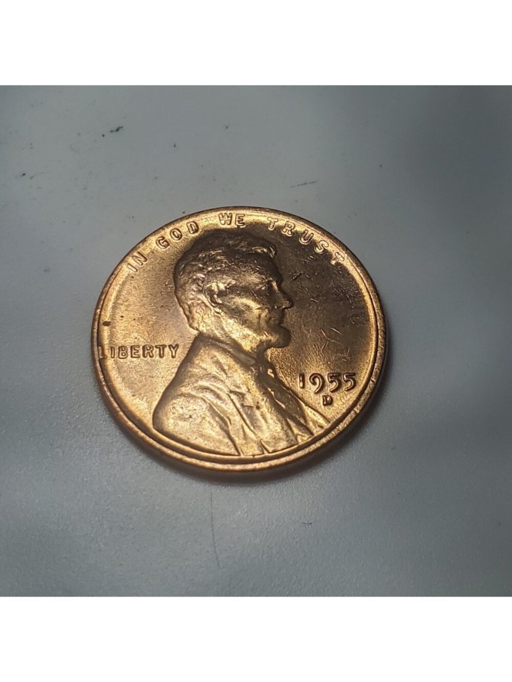 1955 D BU Lincoln Wheat Penny